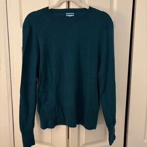J.Crew 100% Cashmere Dark Green/Teal Sweater